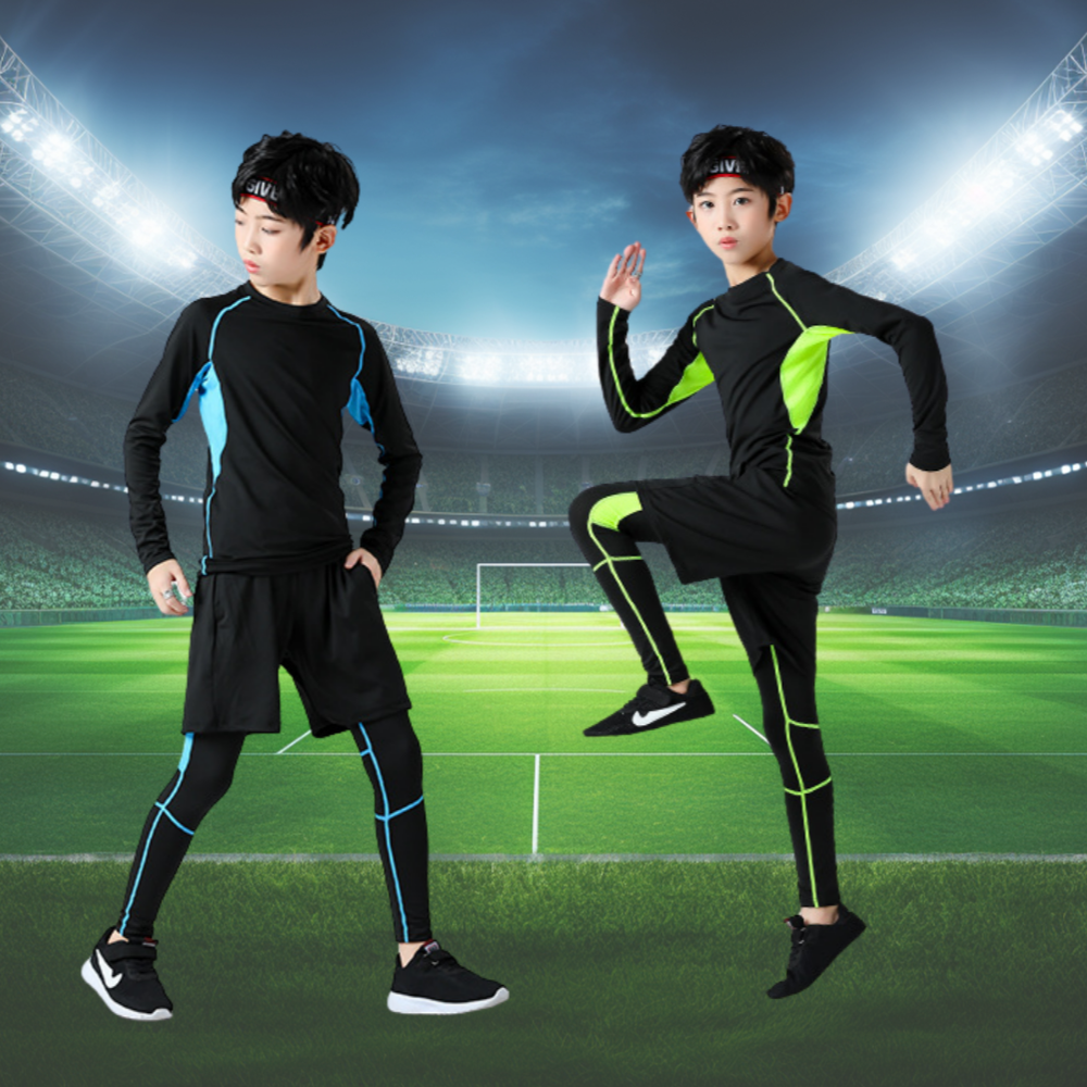 [Y Object] 아동 주니어 유소년 스포츠 이너웨어 (상의+하의 세트) 축구 기능성 레깅스 키즈 그린 블루 22,800원