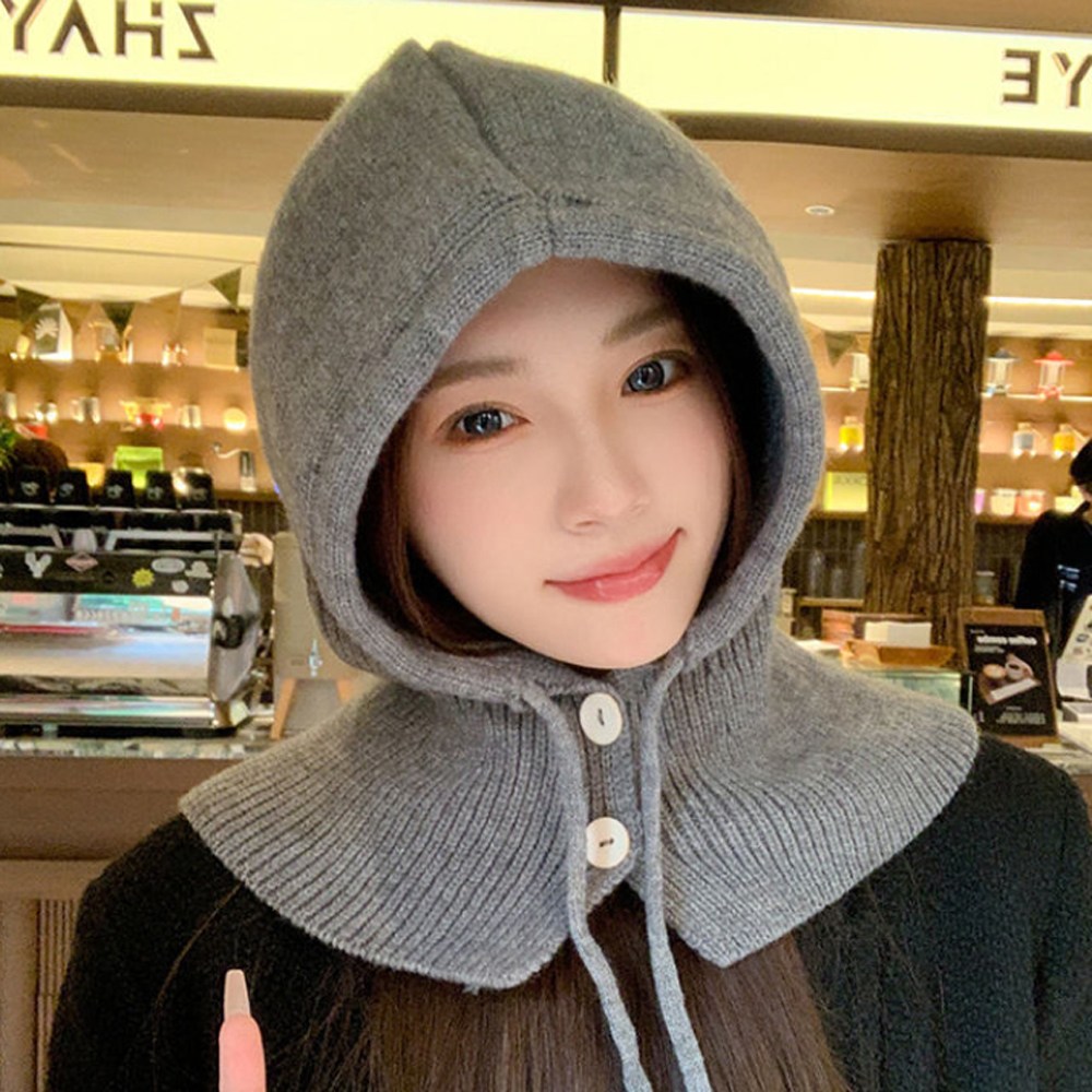 1+1 니트 바라클라바 후드목도리 넥워머 머플러 모자 목도리 보온 방한용품 가을 겨울 커플 140g 7,290원