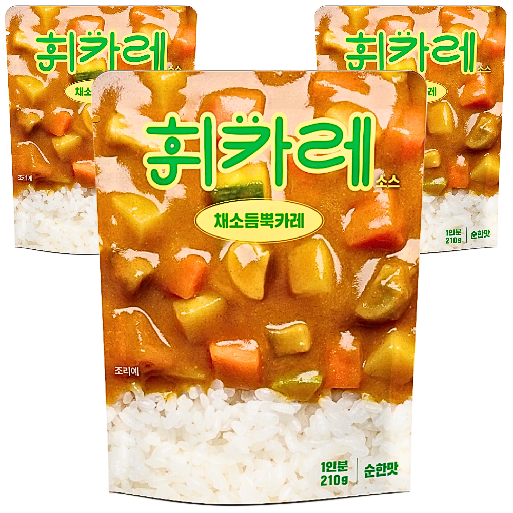 휘카레 채소듬뿍 순한맛, 3개, 210g 14,690원