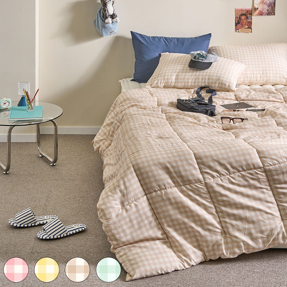 데시뉴 체크러버 항균 사계절 다운필 차렵이불세트 29,900원