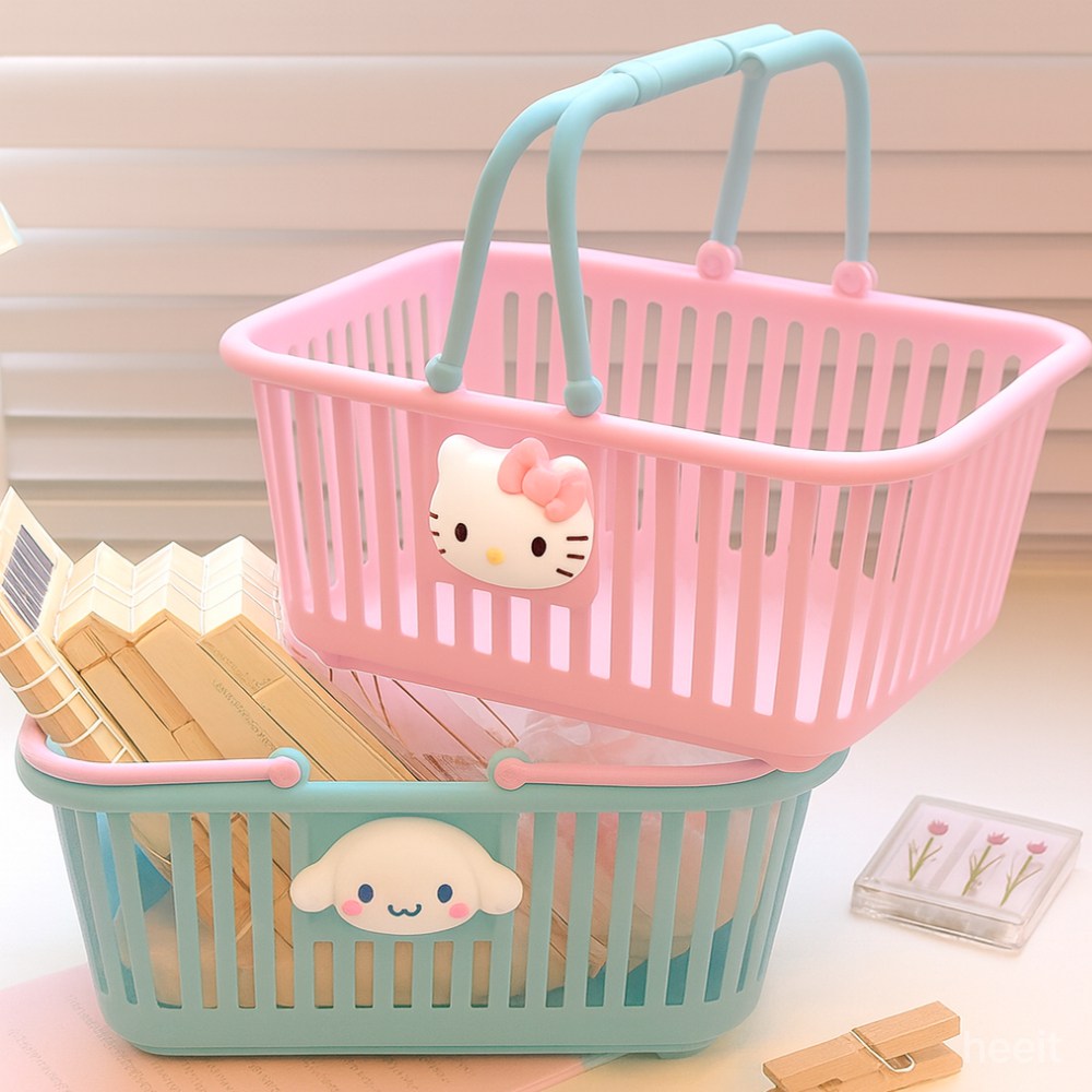 산리오 바구니 손잡이바구니 목욕바구니 다용도 정리함 8,400원