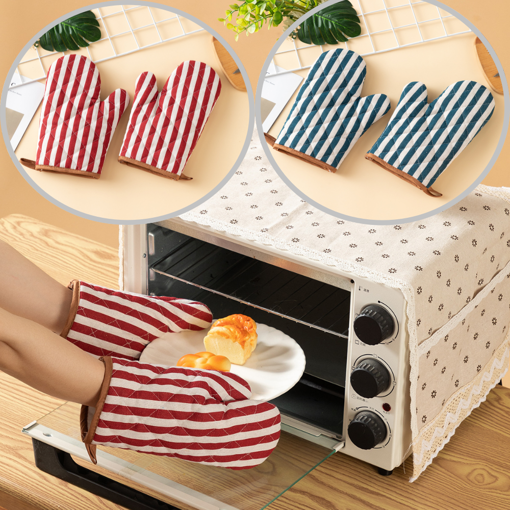 맘띵마켓 내열 스트라이프 주방 냄비 오븐장갑 2P, 1세트, 레드 7,700원