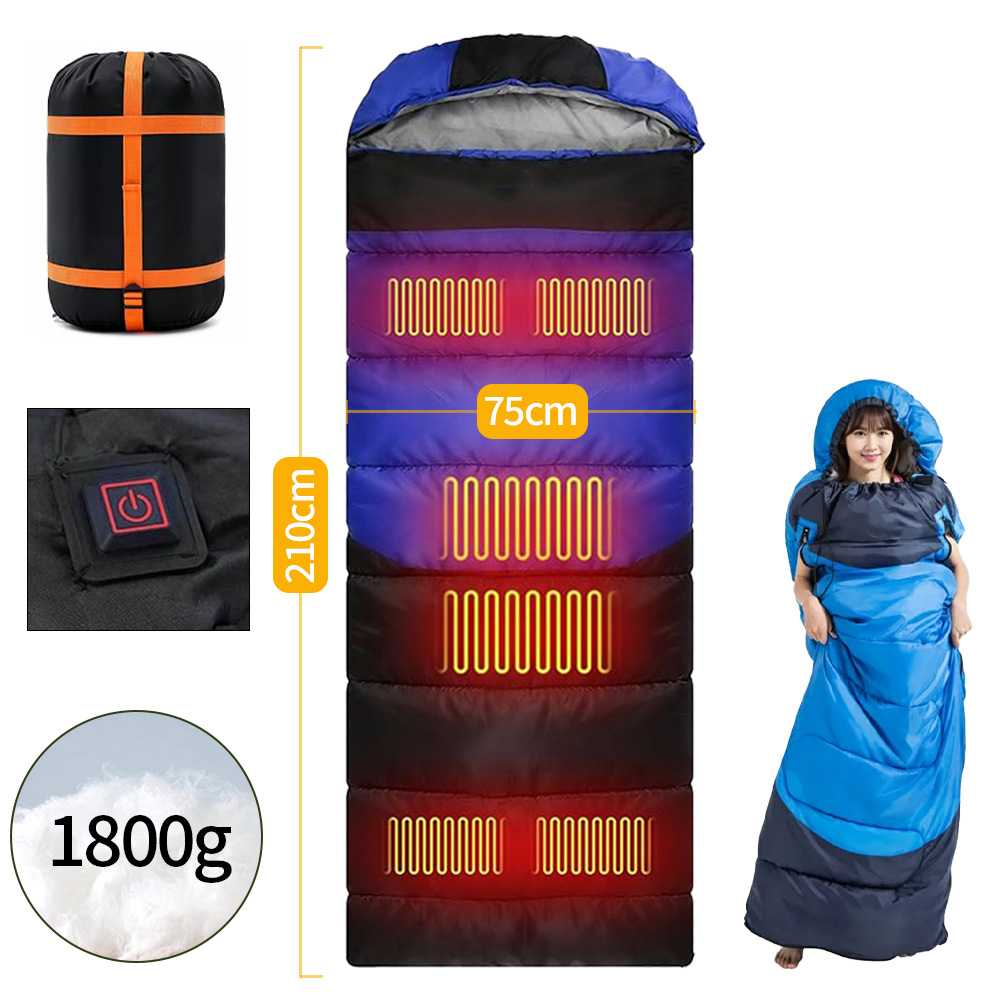 씽크라이프 USB 발열침낭 55도 고온 가열 워셔블 세척편한 겨울 캠핑용 차량용 온열침낭 45,900원