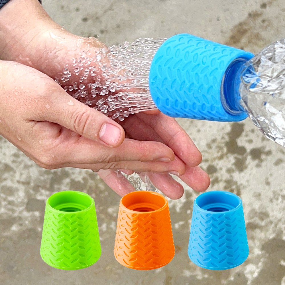 3종세트 이지유 휴대용 실리콘 페트병 샤워헤드 간이 물병 샤워기 야외 캠핑 차박 여행 펫샤워, 3개, 블루+오렌지+그린 11,800원