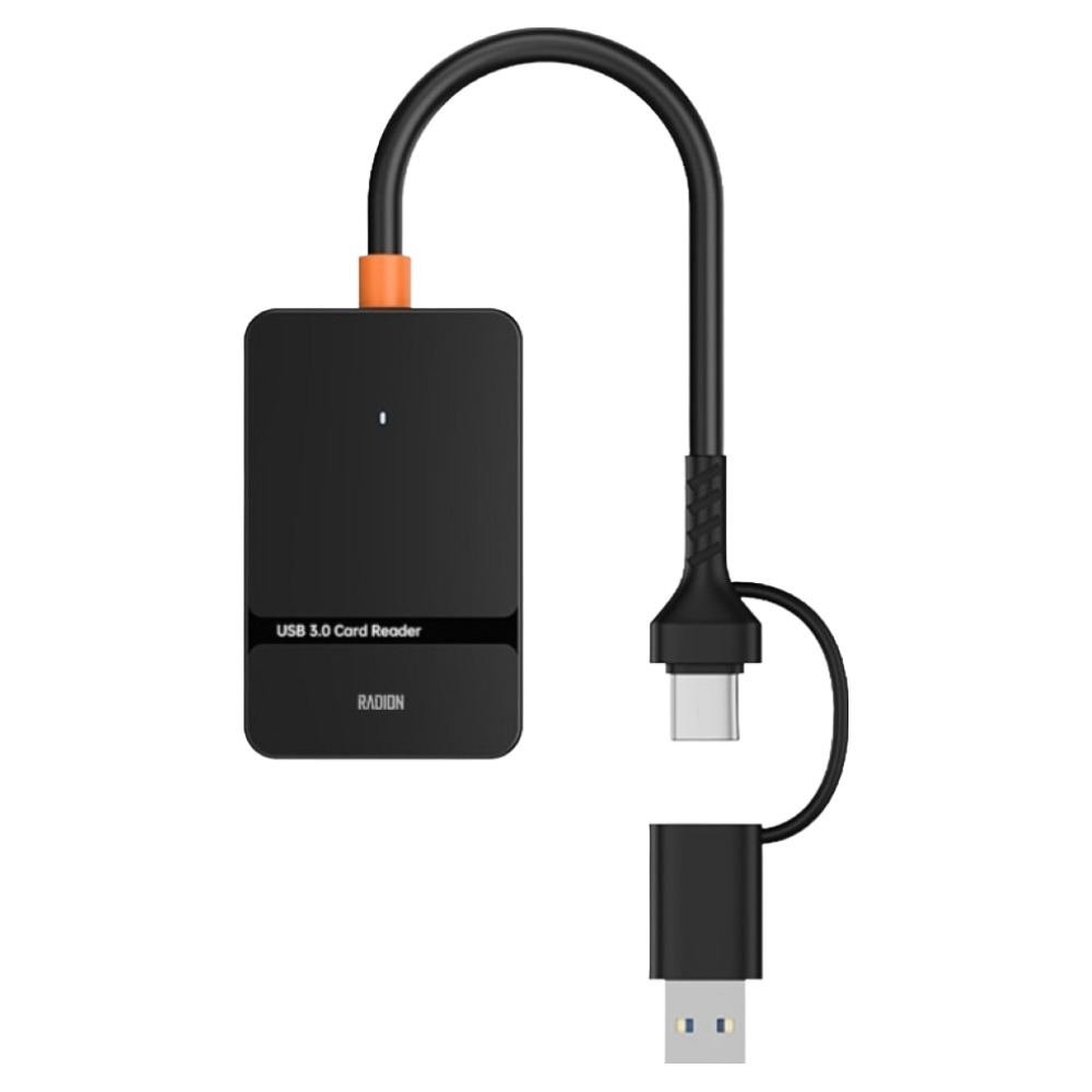 라온디지털 라디온 6in2 USB 3.0 Type-C USB-A SD TF 메모리스틱듀오 CF카드 멀티 카드리더기 허브, 블랙, 1개, RUH-420CA 16,720원