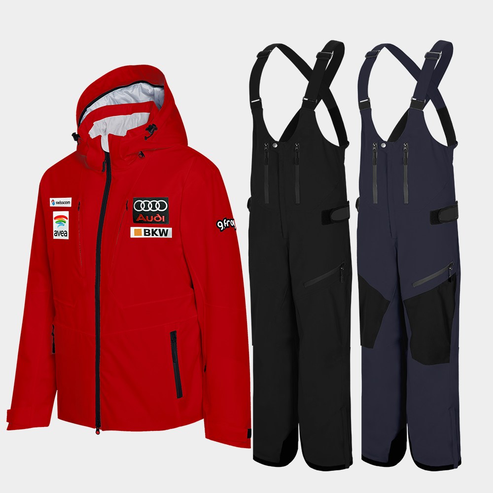 지프로그 스키복 보드복 세트 로체 레이싱 빕 세트 리얼레드 529,000원