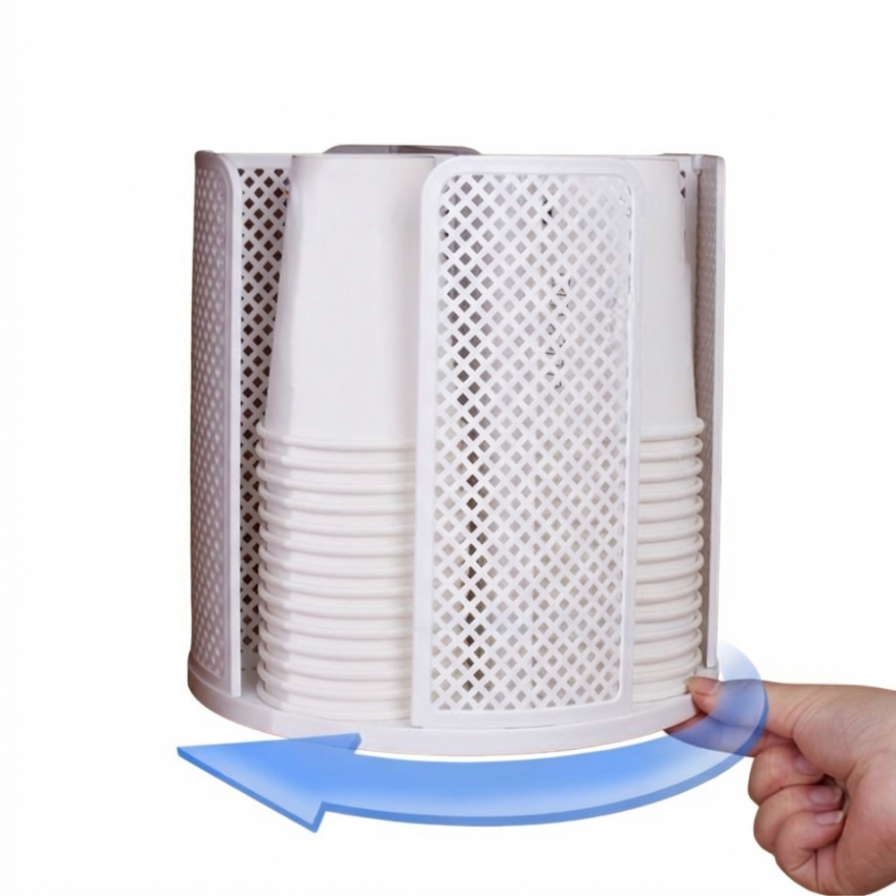 찬란한리빙 회전식 디스펜서 다용도 종이컵 수납 정리 홀더, white, 1개 12,190원
