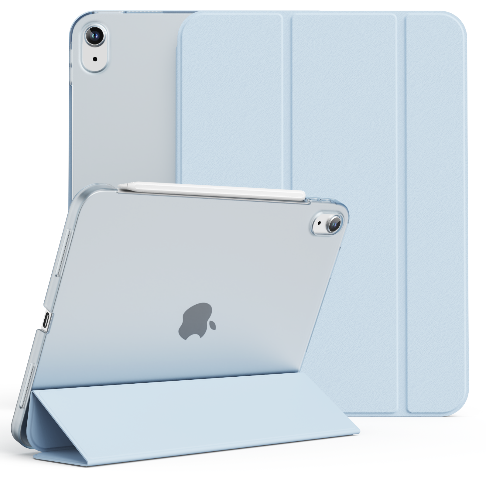 AOUB iPad 보호 케이스, 얇고 가볍고 단순하며 11인치 iPad10/11 태블릿에 적합, 접이식 스탠드 3개, 긁힘 방지 및 내마모성, 파란색, 1개 15,150원