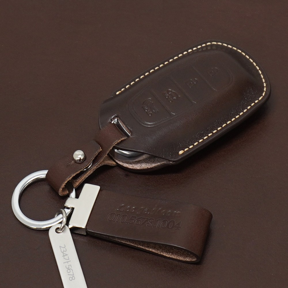 팰리세이드 코나 싼타페tm 그랜저ig 벨로스터 베뉴 i30 벨로스터N 천연소가죽 차키케이스, 브론저S H-03 초코 30,500원