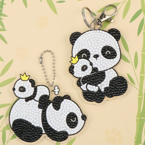 보석십자수 아기 팬더 아크릴 키링 열쇠고리 만들기 2,200원