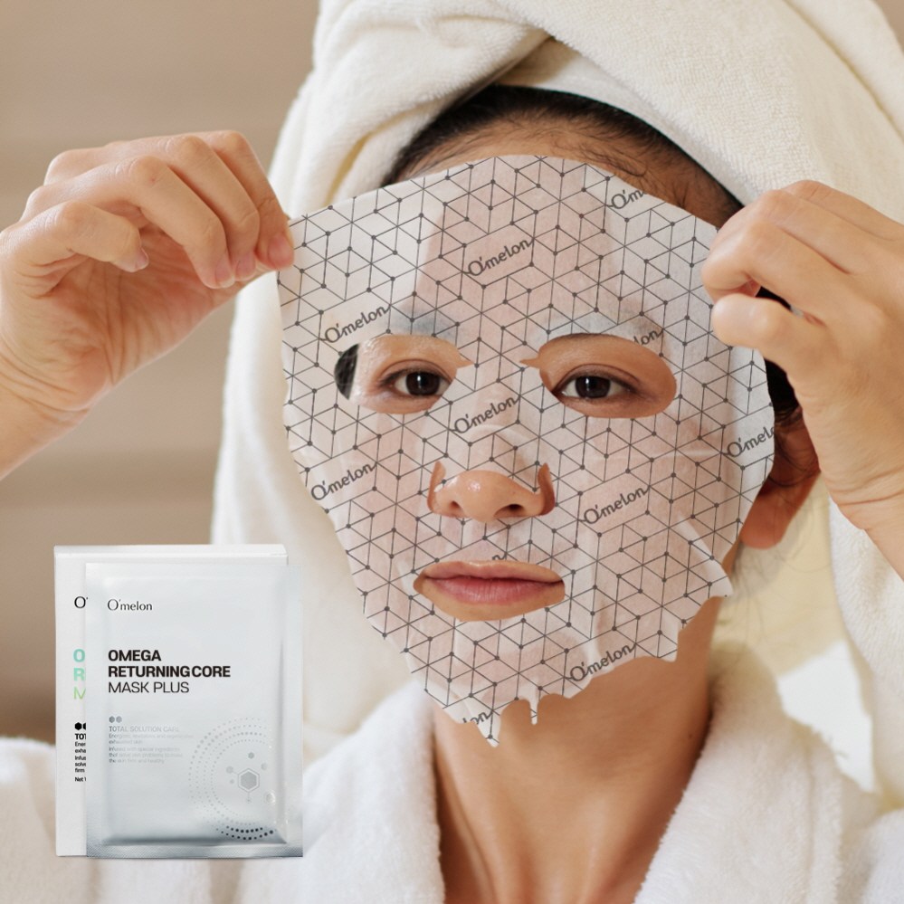오멜론 미세전류 마스크팩 오메가리터닝코어 플러스, 1개, 8개입 27,900원