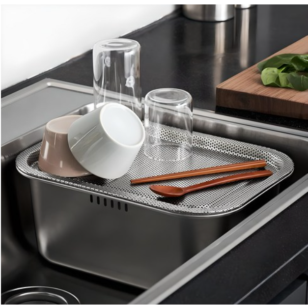 키친아트 스텐 사각 설거지통 10L + 타공 트레이 세트 53,000원