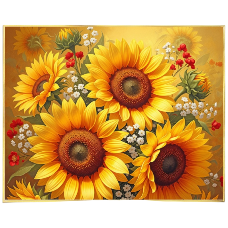 보석 십자수 캔버스형 해바라기 diy 50 x 40 cm, 1세트, CH012 23,800원