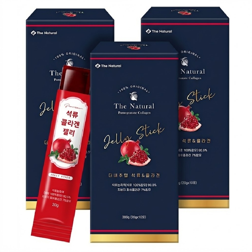 [30포/100포] 석류 콜라겐 300달톤 초저분자 젤리스틱 더내추럴 석류젤리 20g 10포, 3박스, 200g, 현재가 22,510원