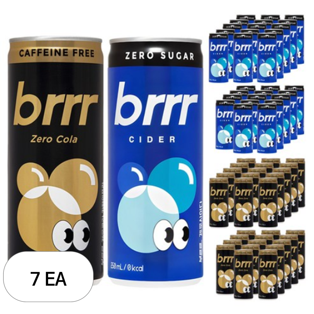 부르르 제로콜라 카페인프리 250ml 30p + 제로사이다 250ml 30p 270,960원