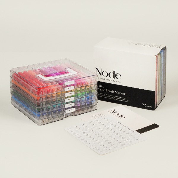 쉴드 노드 대용량 아티스트 아크릴 브러시 마커 72색 세트 (599216) 86,900원