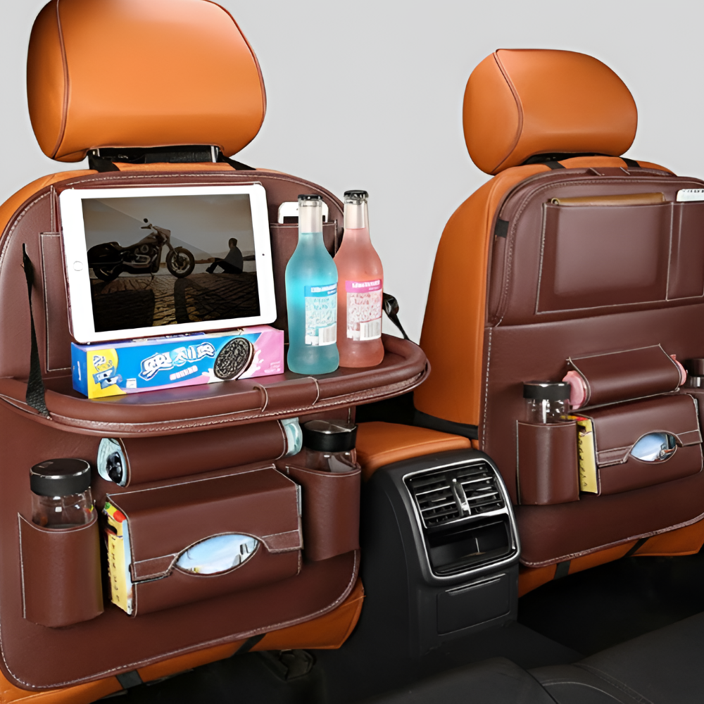 다온리빙 차량용 카시트 포켓 정리 수납테이블, 다크브라운, 1개 17,400원