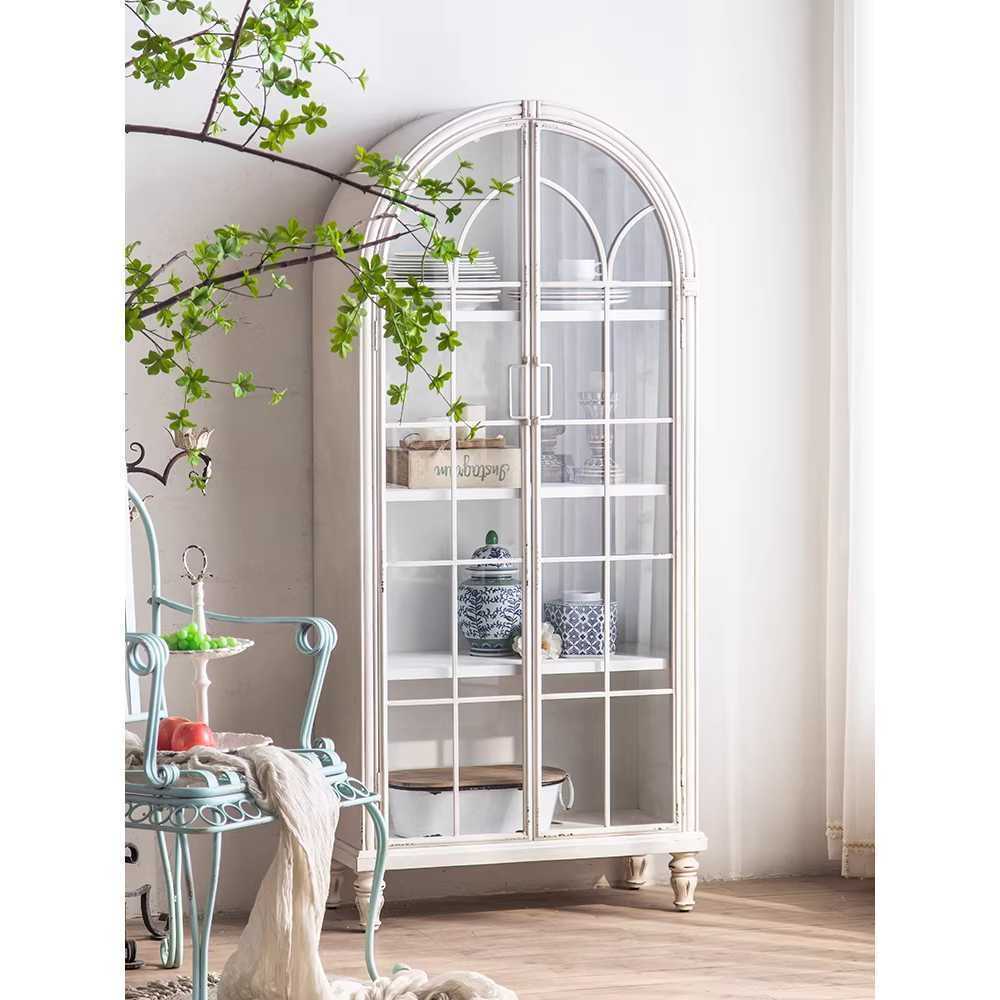 빈티지 그릇장 엔틱 화이트 진열장 유럽 찬장 A2357 식기 제품 856,300원