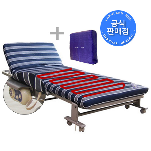 라꾸라꾸침대 라꾸라꾸6 웰빙싱글(보관커버 포함)(온열내장형) 라꾸라꾸 접이식침대 라꾸라꾸침대 등받이각도조절 라꾸라꾸 1인용 접이식침대 간이침대 경비실침대 CBK_006S+보관커버, 단일제품 스트라이프(블루*화이트*그레이) 262,000원