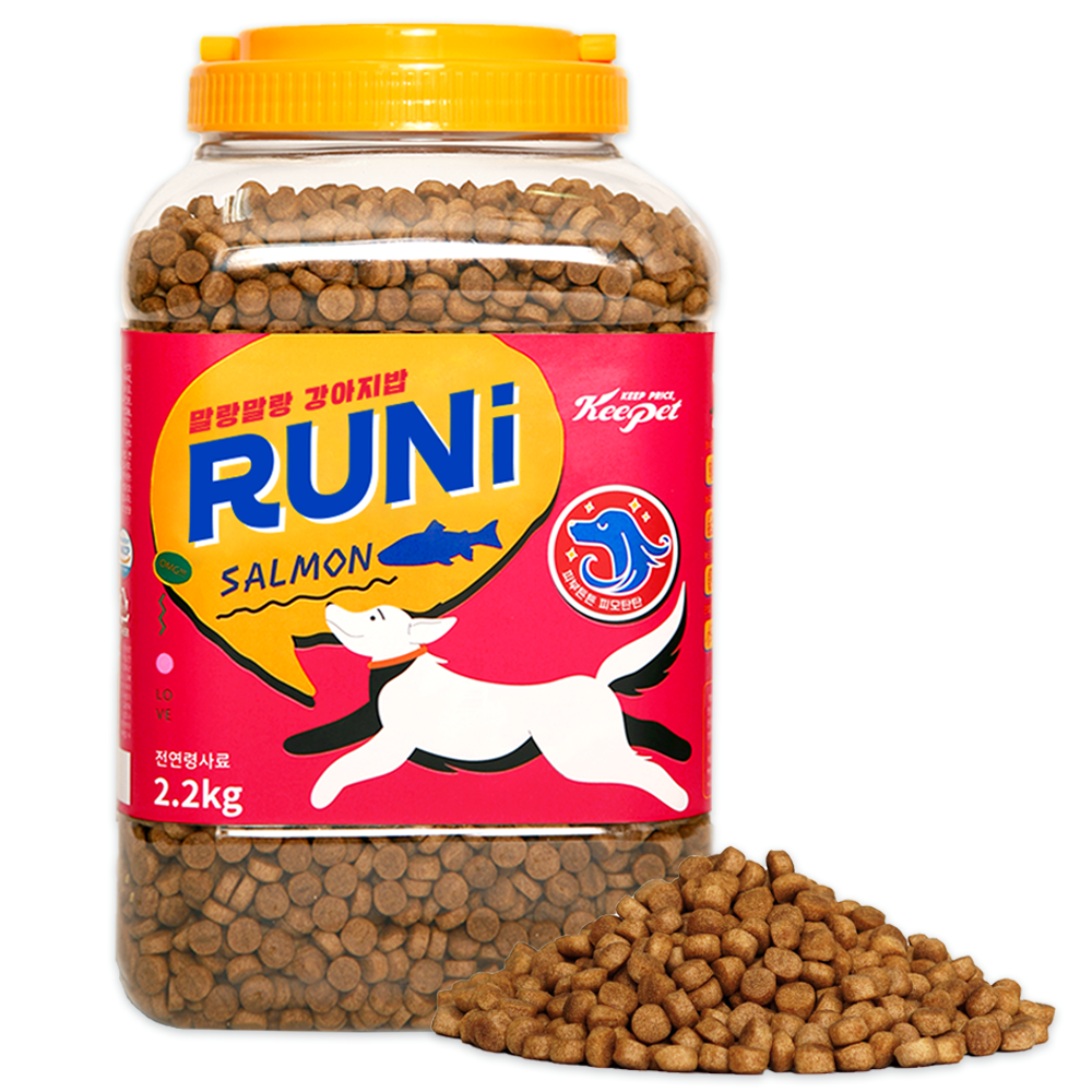 킵펫 말랑말랑 강아지 밥 런 사료 연어 2.2kg, 연어, 2.2kg, 1개 18,900원
