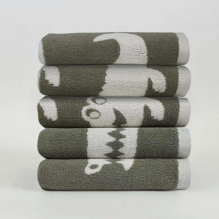 리빙유진 친환경 오가닉 동물그림 수건 150g 어린이집수건, 02. 그린, 1개 11,900원