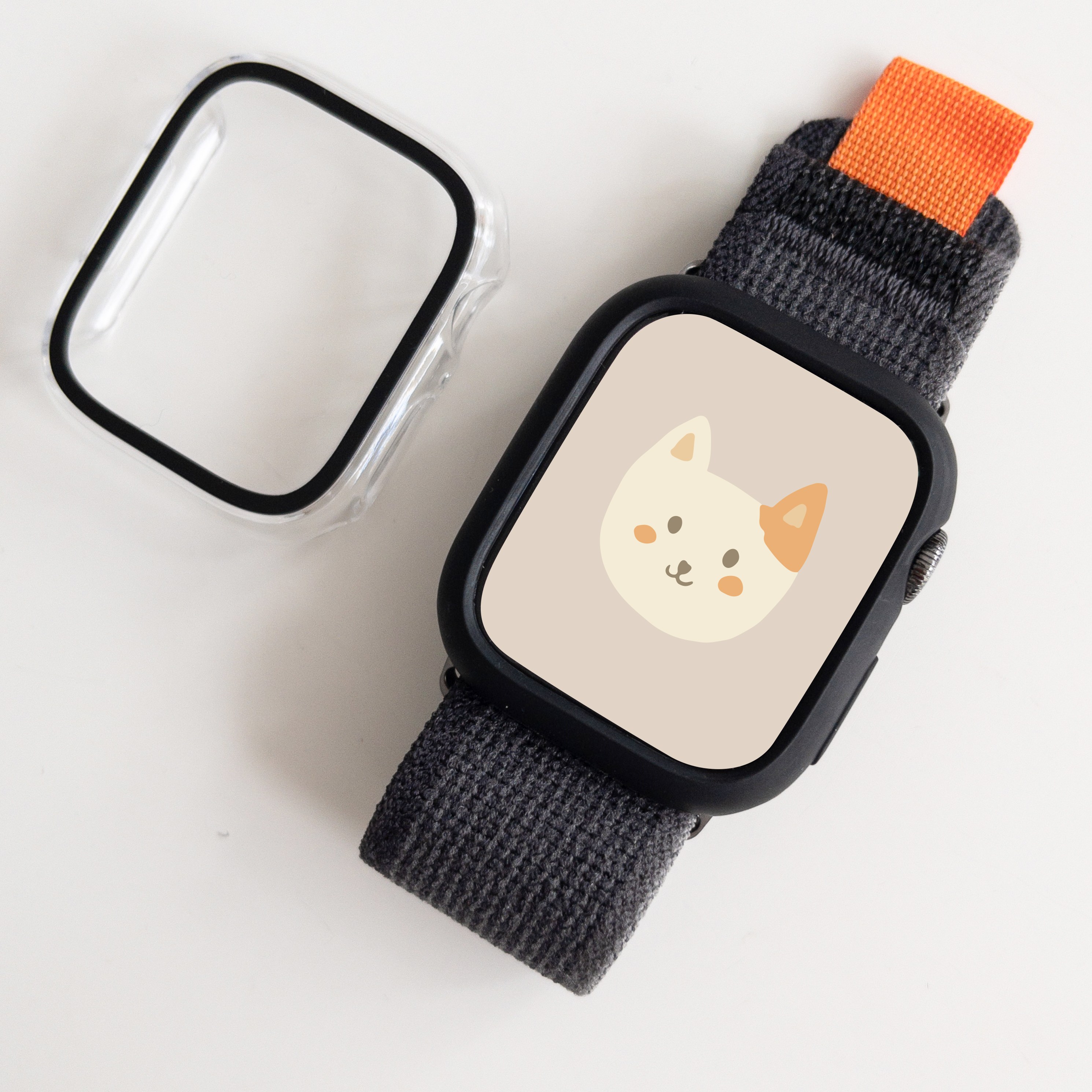 아이메이드잇 애플워치 호환 트레일루프 + 케이스 2개입 세트, 블랙 / 오렌지 10,900원
