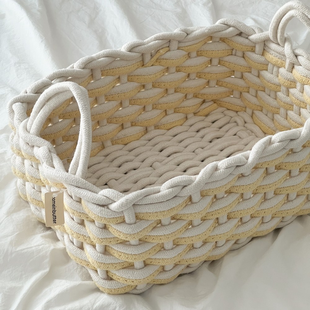 패브릭 바스켓 매듭 수납 정리 바구니 16,900원