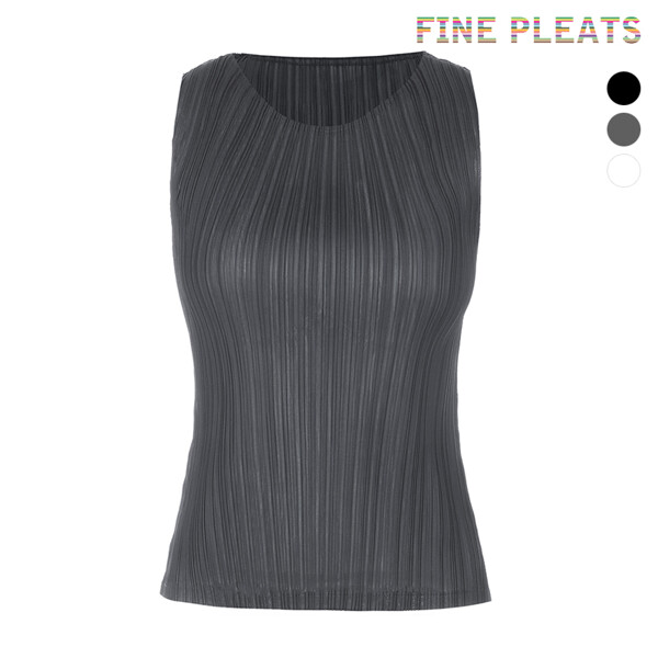 [FINE PLEATS] 피네 플리츠 베이직 민소매 탑 [3컬러] 107,100원