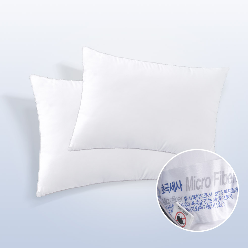 [국내공장생산] 이브닝모드 진드기방지 포근한 마이크로 지퍼형 베개솜 23,900원