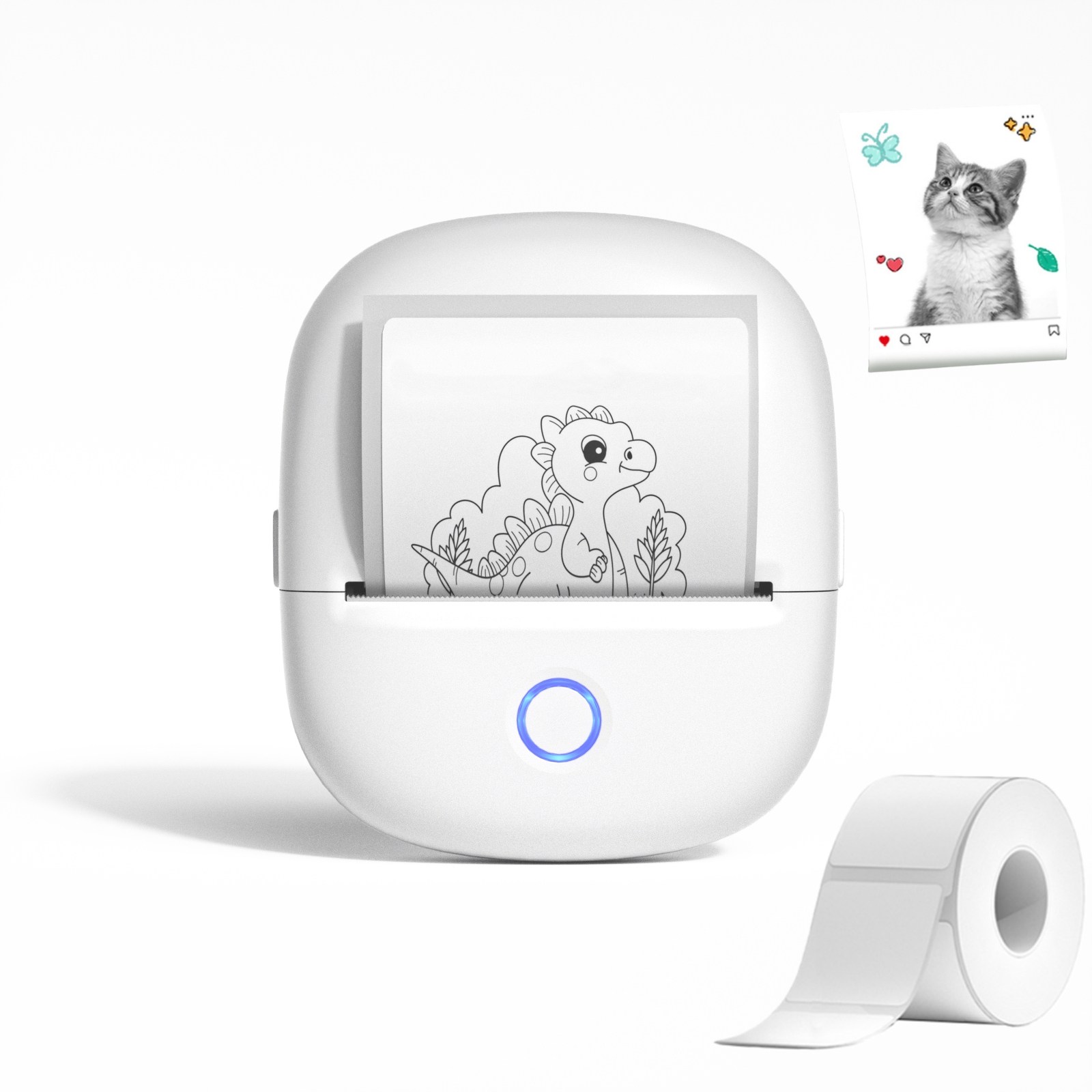 Aurevit 라벨 프린터 네임 라벨기 라벨스티커 프린터 미니 라벨 프린터, 1개, 화이트 68,900원