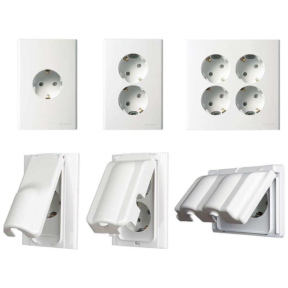 진흥 1구 2구 4구  접지 콘센트 매입형 방우형 FS시리즈 5,000원