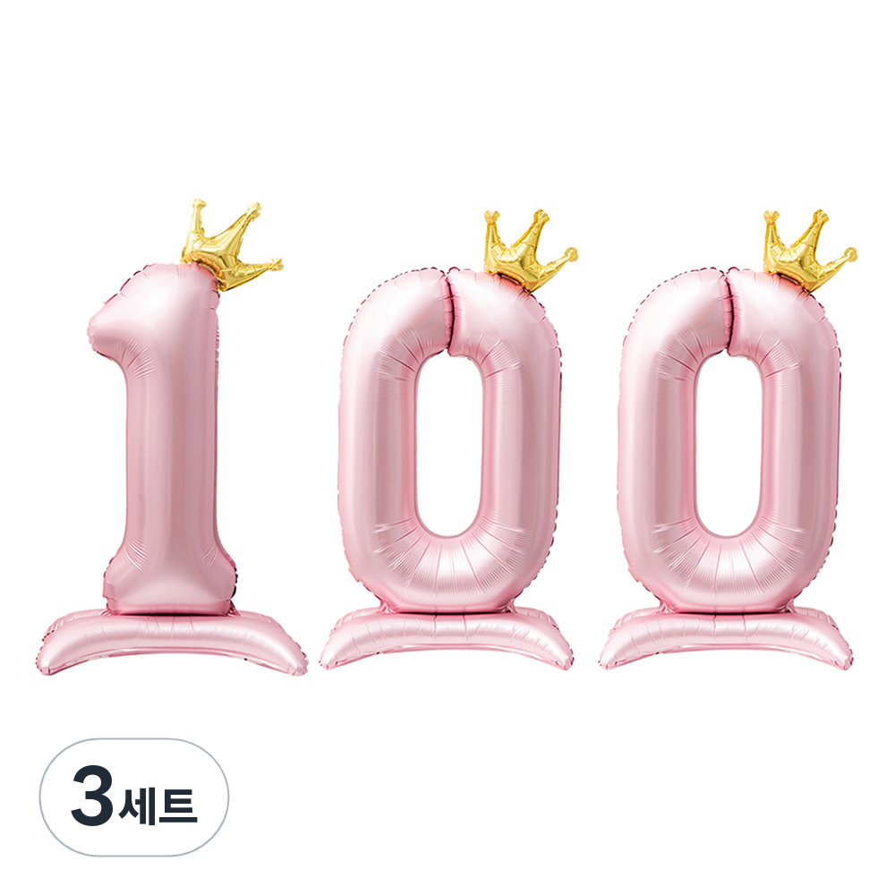 인블룸 대형 왕관 스탠드 파티풍선 숫자 1 + 숫자 0  2p 세트 59,250원
