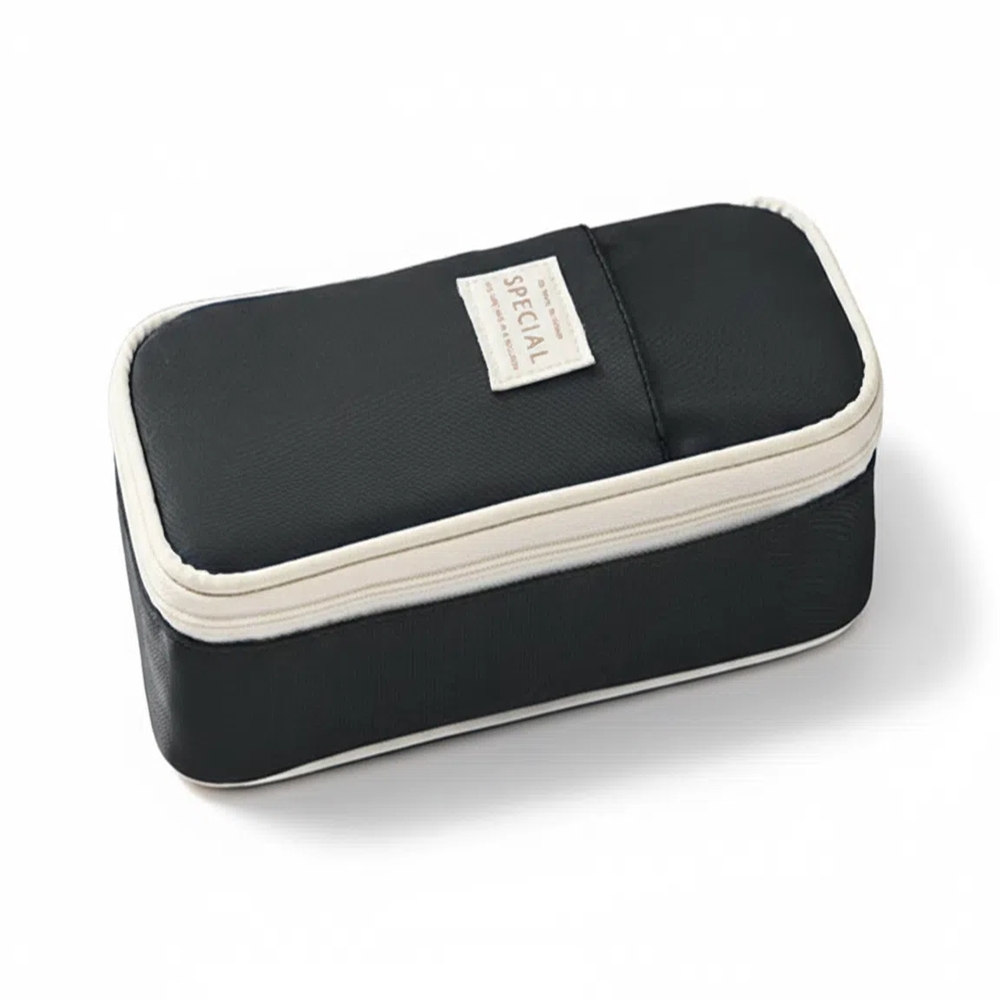 코이드림 필통 3단 분리형 대용량 파우치 학생 필기구 정리함, 1개, 블랙 11,800원