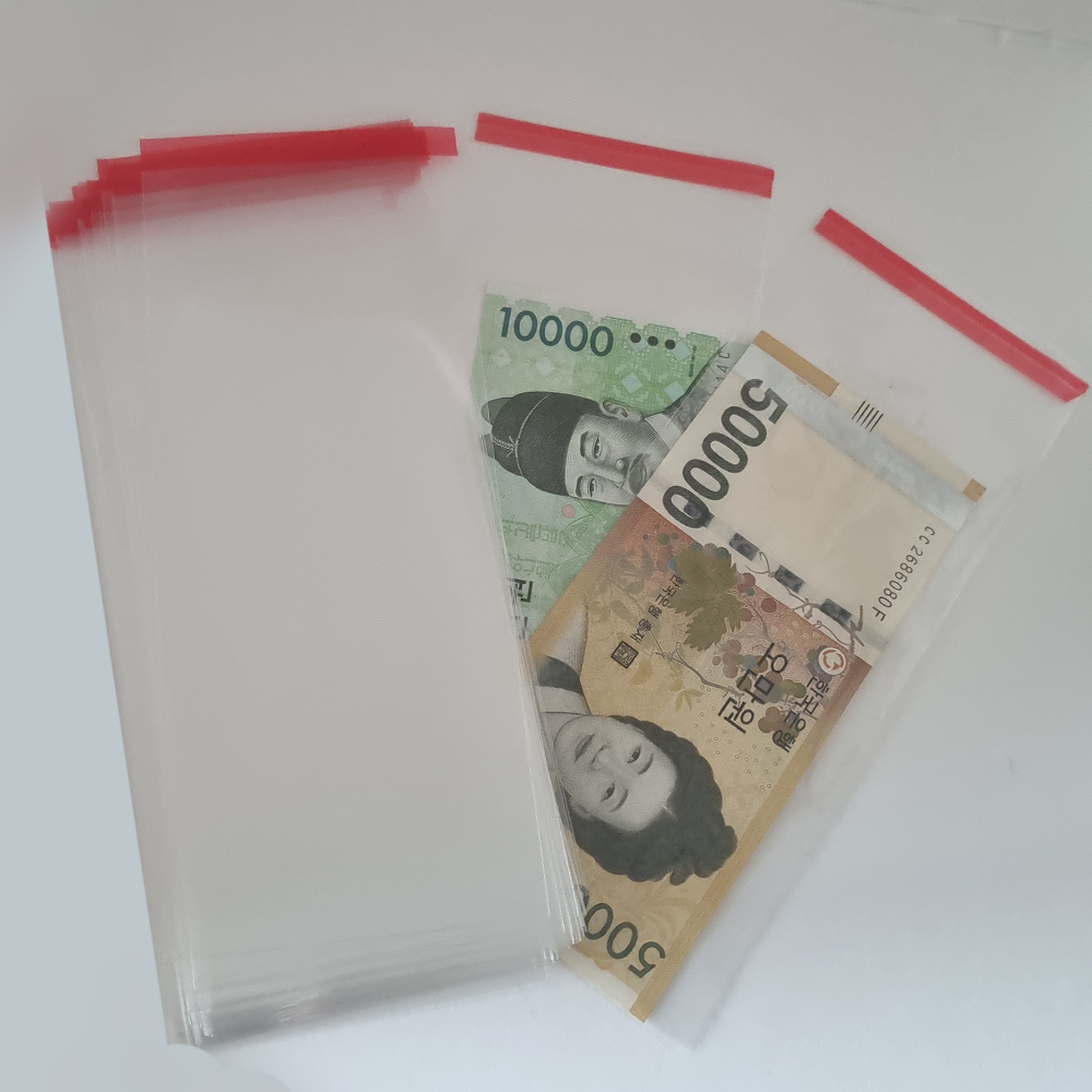 알파벳샵 접착 OPP 현금 비닐 봉투, 100개 6,090원