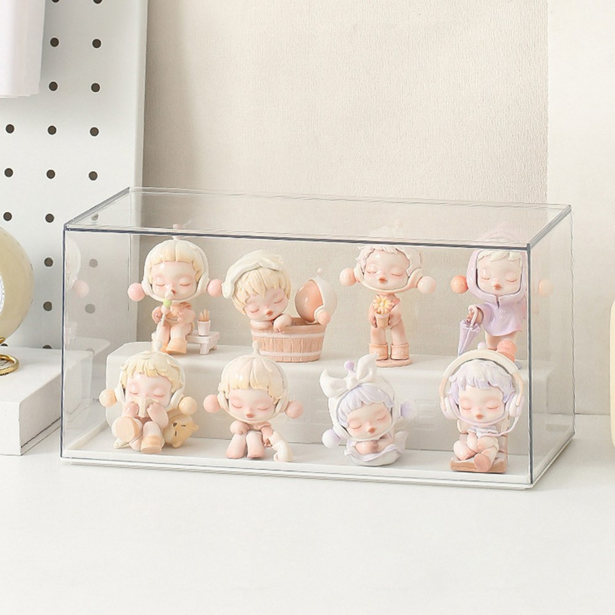 HK.sell 컬렉션 피규어 전시대 투명 아크릴 2단 장식장, 1개 11,080원