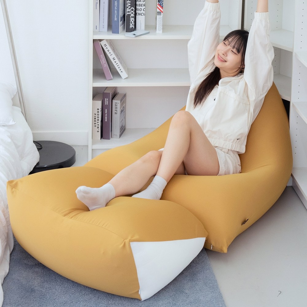 LINU 리누 빈백 등쿠션 스툴 허니홈 세트, 앰버, 현재가 139,900원