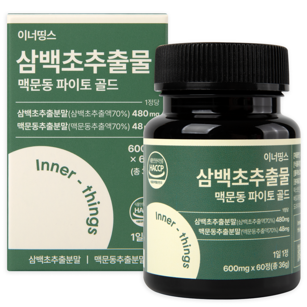 이너띵스 삼백초 추출물 맥문동 파이토 골드 HACCP 인증, 1개, 60정 25,900원