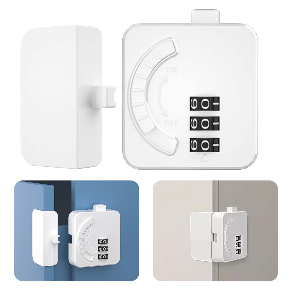 루베이 내구성 무타공 유아안전 잠금장치 이중 보호 시스템 비밀번호 리셋 가능 서랍/냉장고/수납장/창문, 직각 비밀번호 잠금장치, 1개 9,900원