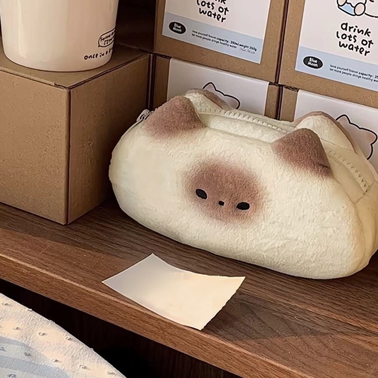 어나더뷰 2171 냥냥 샴고양이 펜케이스 화장품 동물 파우치 문구 필기구 수납 필통, 1개, 2171-야옹이 8,400원