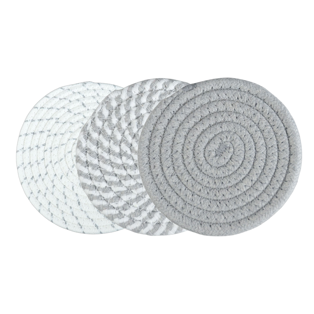 북유럽 감성 코튼 프리미엄 냄비받침(3P), C. 그레이, 1개 16,900원