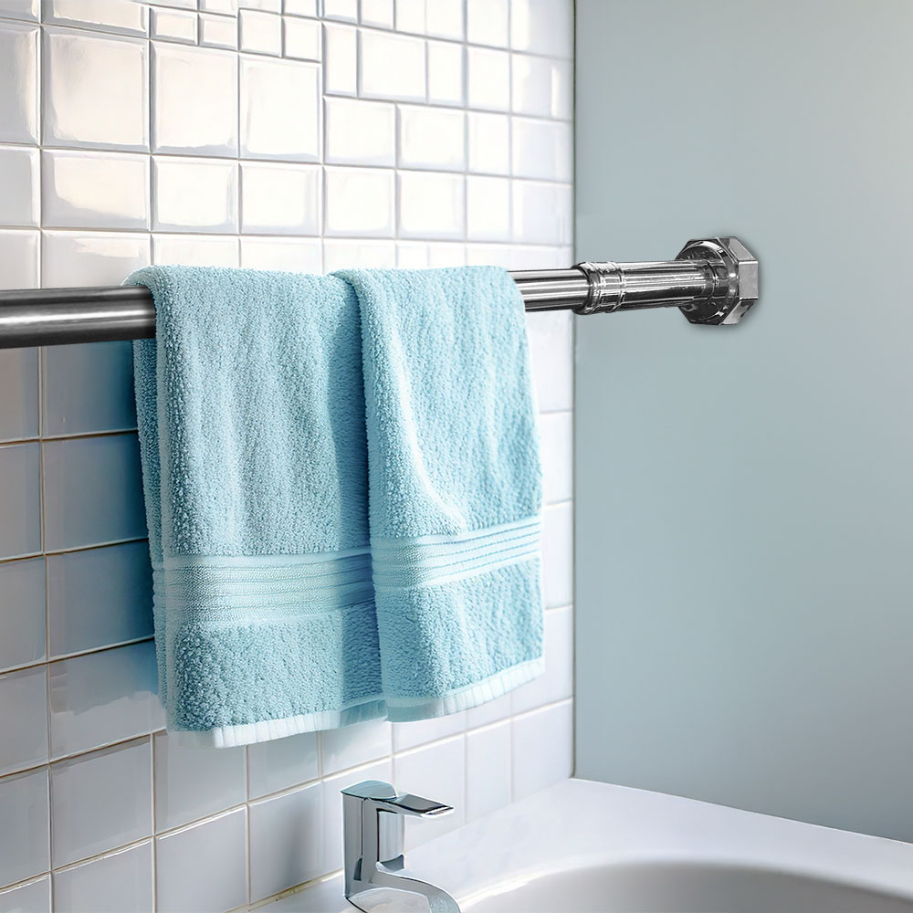 월드크린 무타공 27mm 초강력 커튼 거실 행거 압축봉, 스텐 12,600원