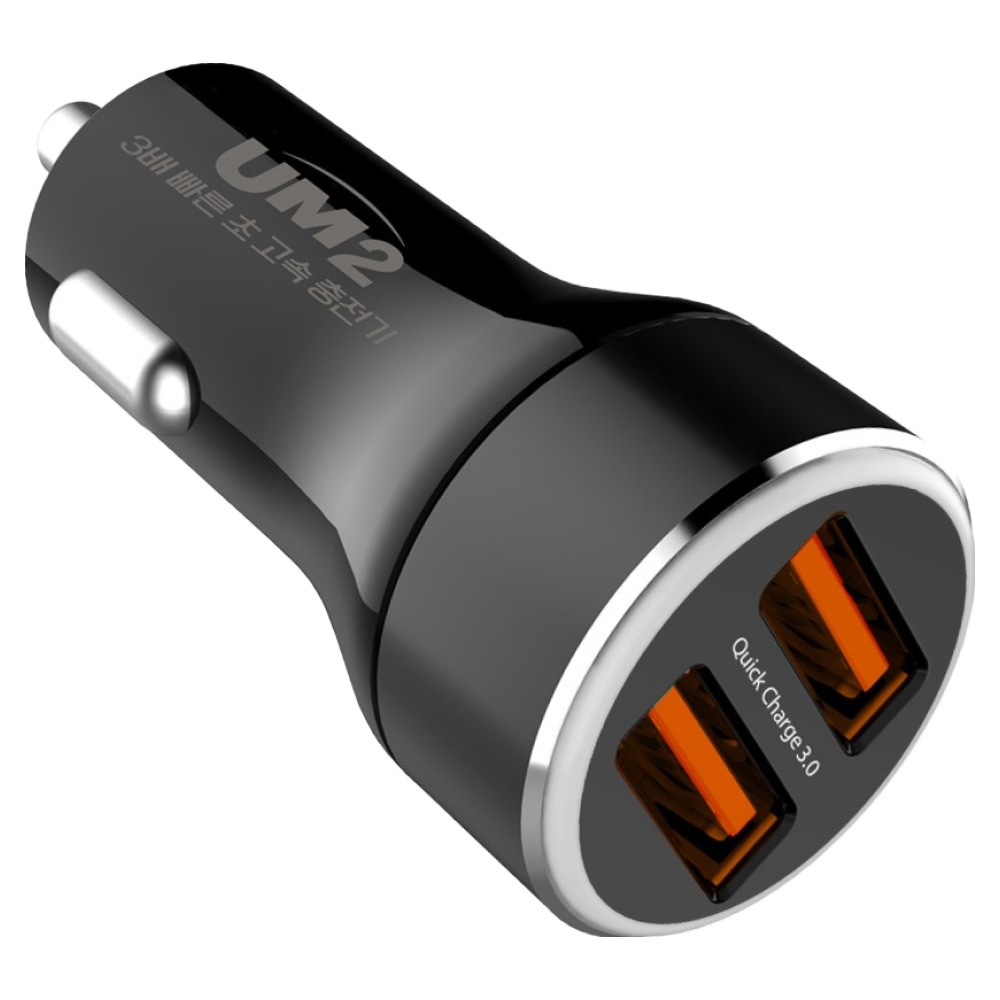 유엠투 듀얼 차량용 퀵차지 시거잭 고속 충전기, 블랙, QC36W 7,730원