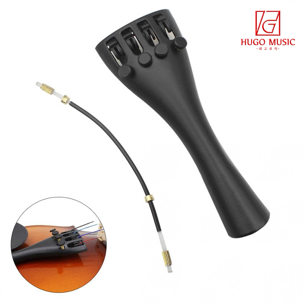 위고뮤직 바이올린 테일피스 B-52 미세조절기 일체형 줄걸이틀, 1개, 현재가 5,500원