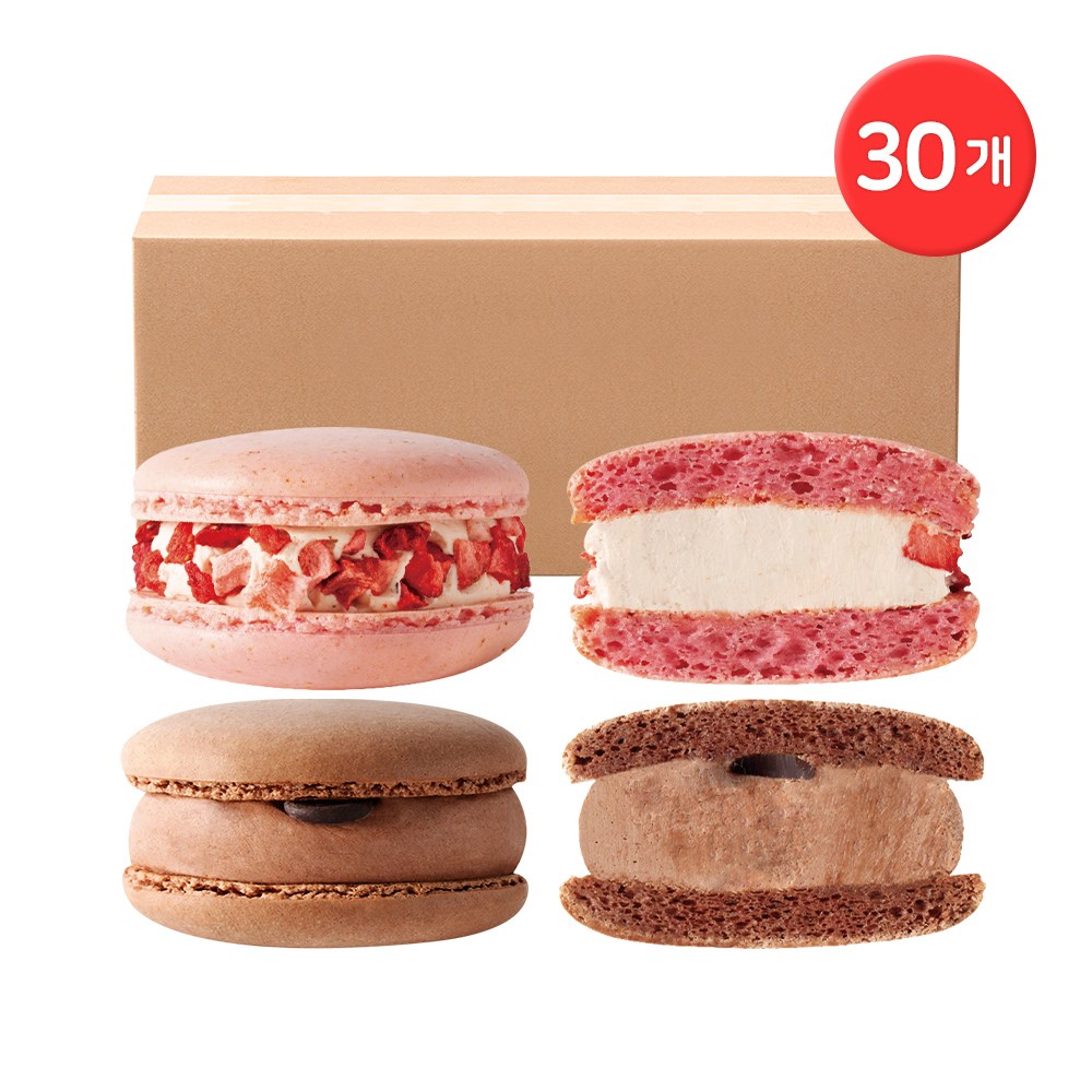 CJ프레시웨이 마카롱 혼합구성 총 30개 / 초코 15 + 딸기 15 32,100원