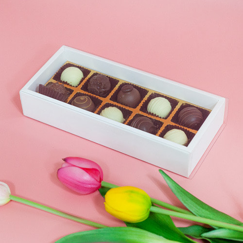 투명 슬리브 화이트 초콜릿박스(내피포함) 10구 10개 13,200원