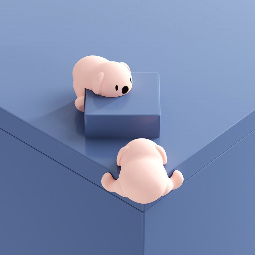 미즈코스 4P 캐릭터 모서리 보호대 코너 쿠션 가드 가구 책상 부딪힘 방지, 핑크 4p, 1세트 4,900원