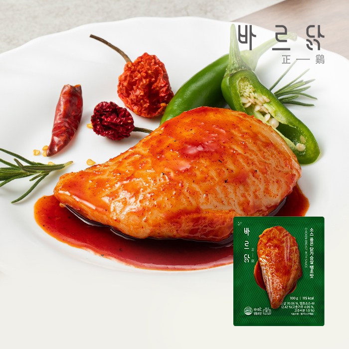 바르닭 소스품은 닭가슴살 땡초맛 66,100원