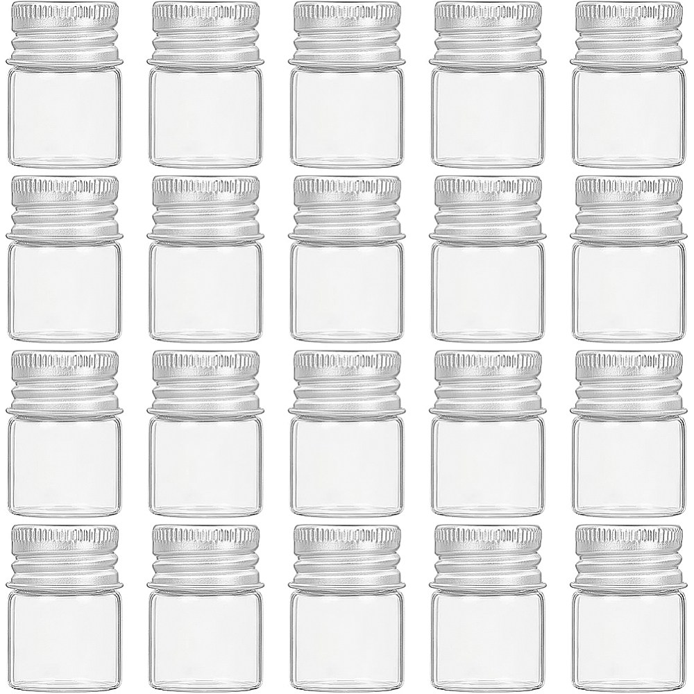 5ml 미니 유리 밀폐병 20개 나사 알루미늄 덮개 ,3x2.2cm, 20개, 5ml 10,000원