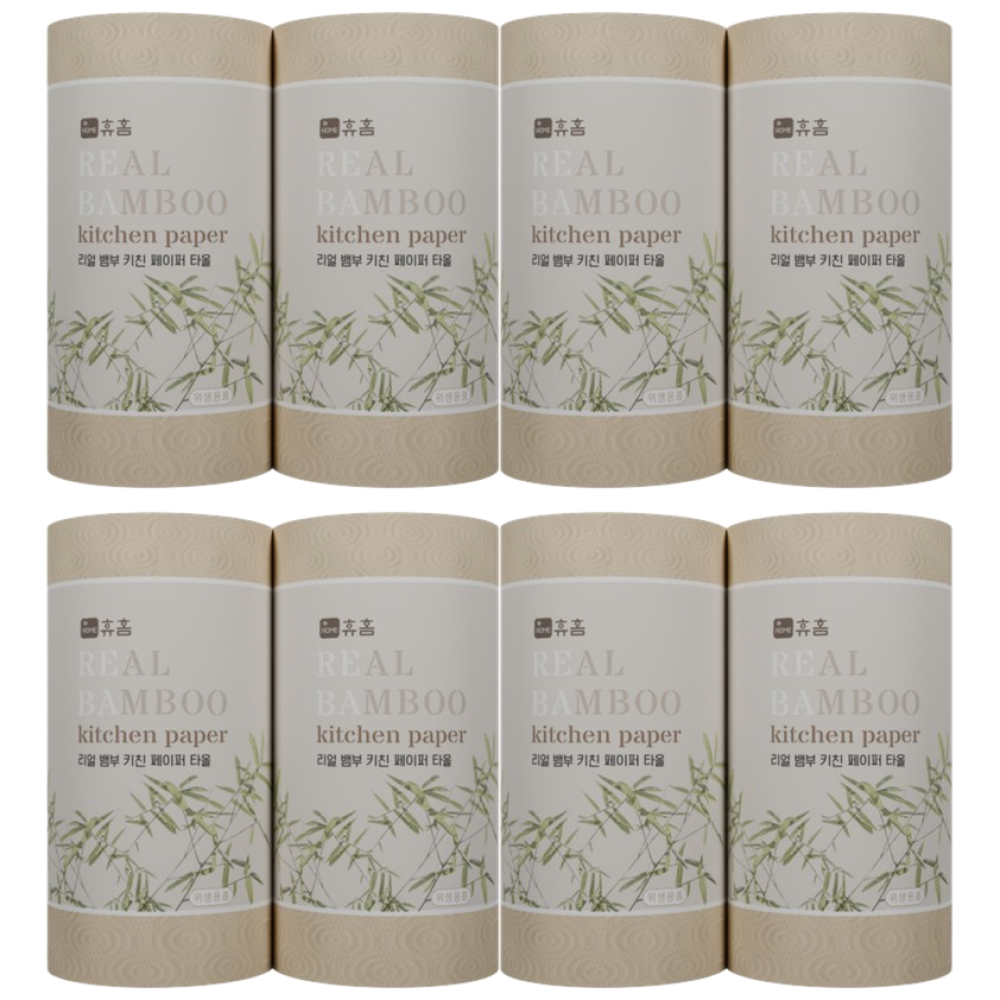 휴홈 대나무 키친타올 3겹 점보롤 대용량, 8개, 140매 28,900원