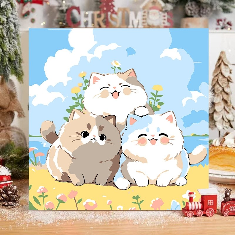 모던시스터즈 DIY 그림 그리기 세트 20*20 힐링 동물 유화 고양이 그림 취미 9,900원